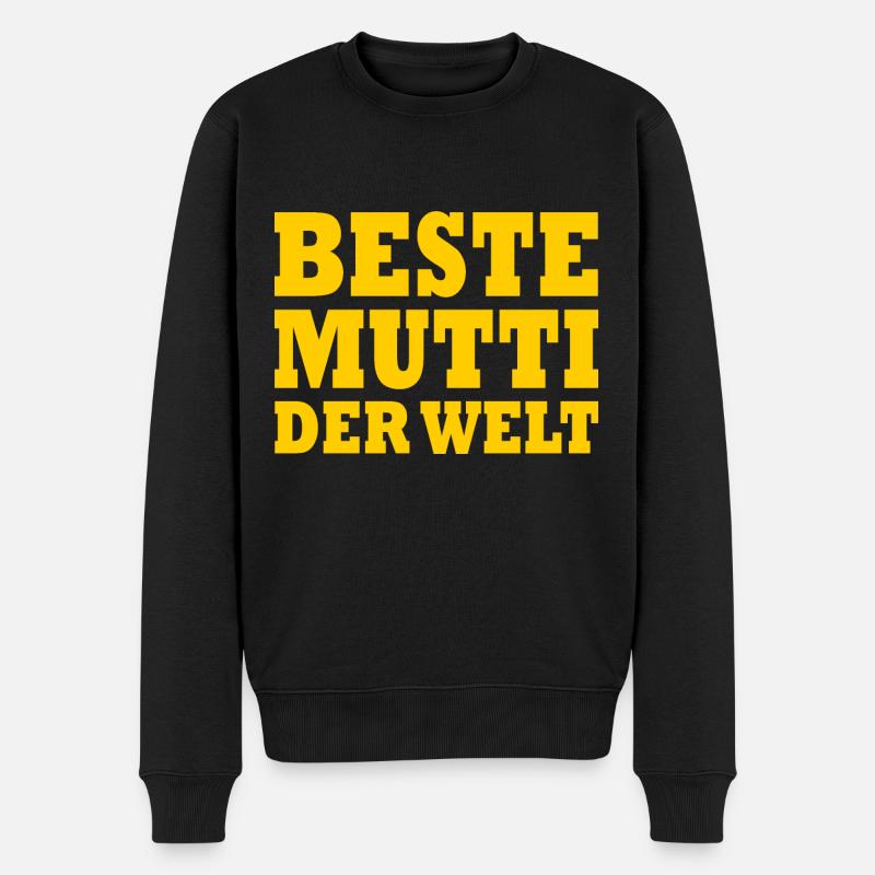 Beste mutti der welt - Männer Premium Bio Pullover - Schwarz