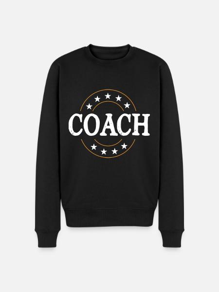 Coach Trainer - Männer Premium Bio Pullover - Schwarz