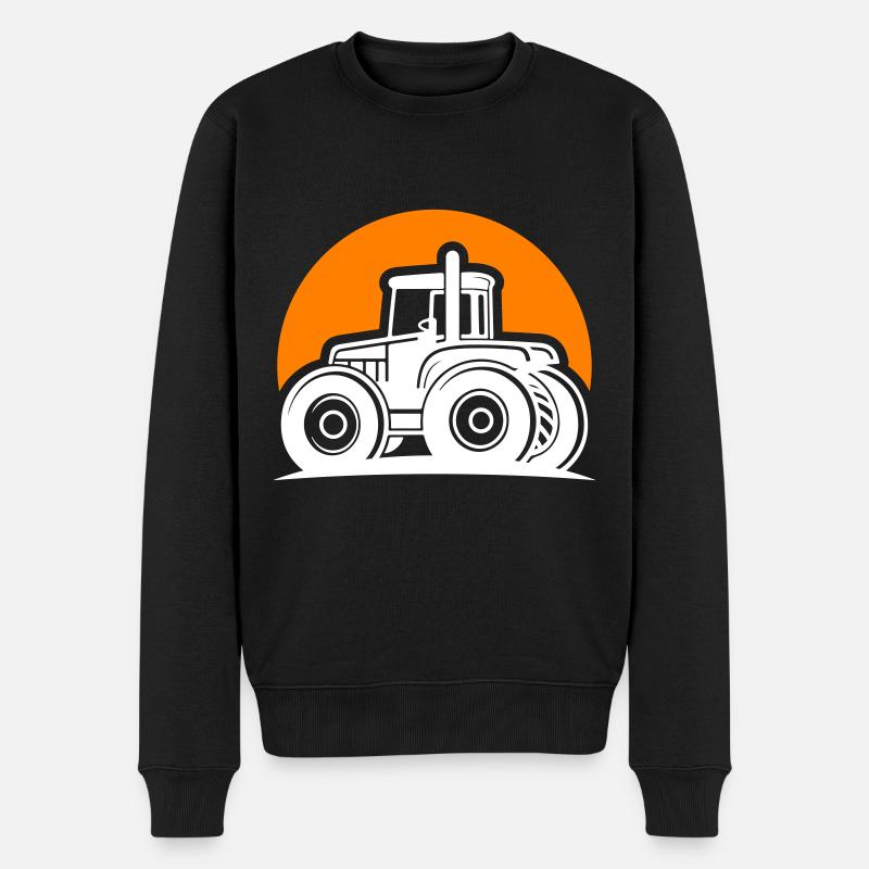 Traktor Symbol - Männer Premium Bio Pullover - Schwarz