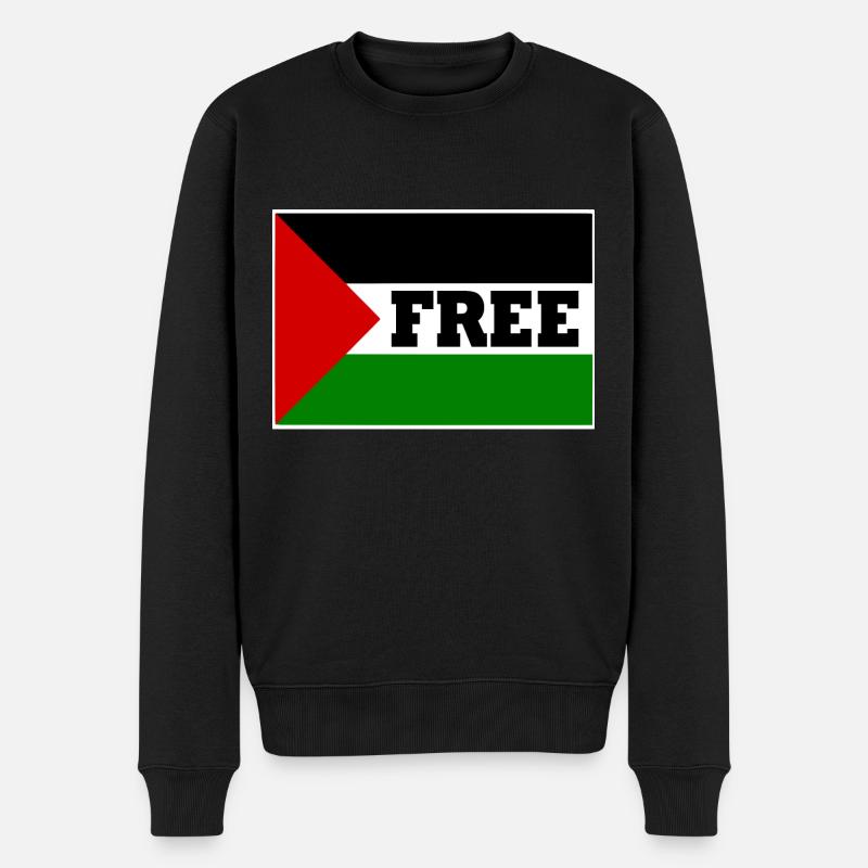 Free palestine - Pull Premium bio Homme - noir
