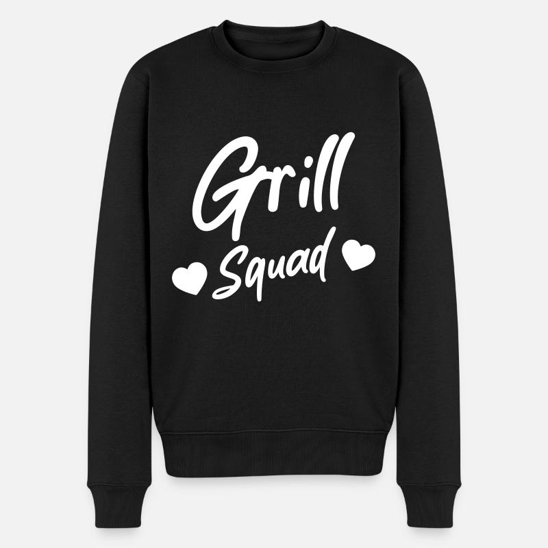 Coeur d’escouade de grillades - Pull Premium bio Homme - noir