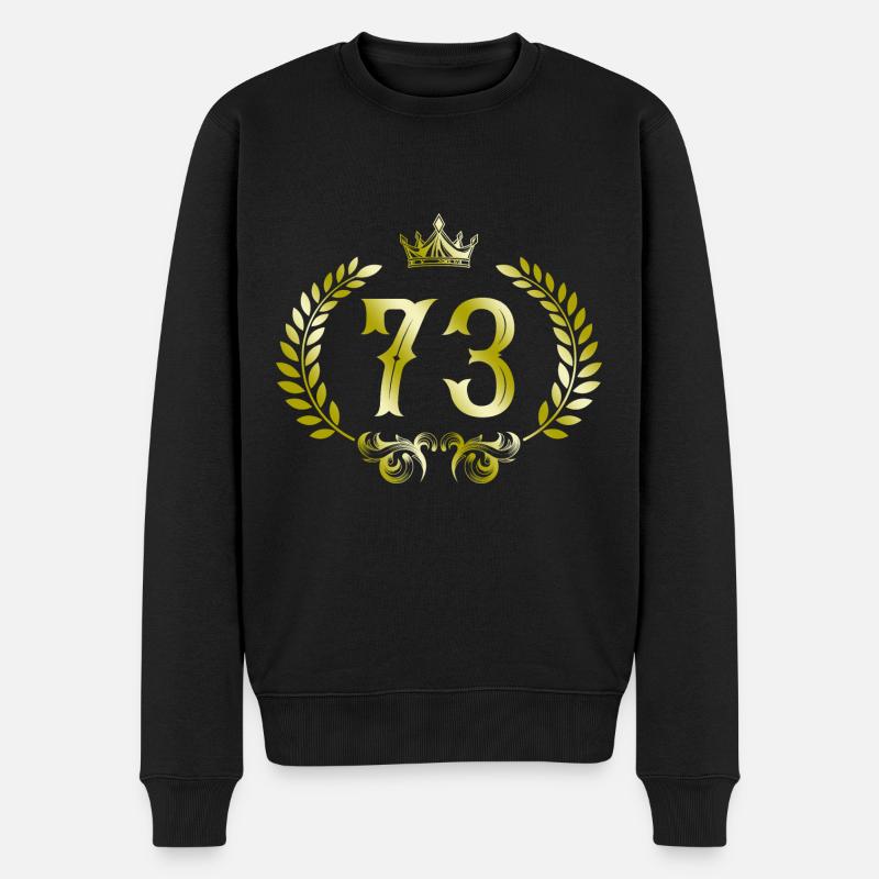 73 Couronne numérique - Pull Premium bio Homme - noir