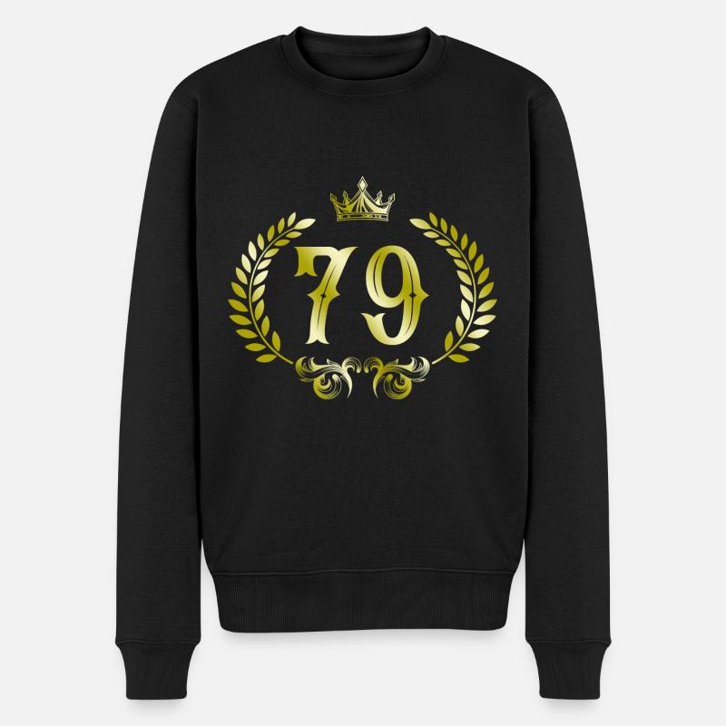 79 Couronne numérique - Pull Premium bio Homme - noir