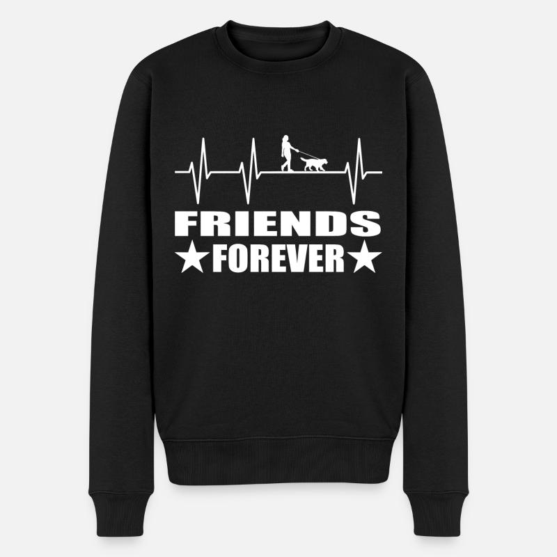 Hund - Männer Premium Bio Pullover - Schwarz