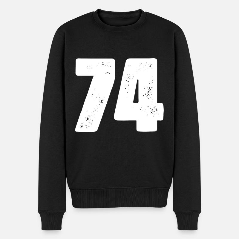 74 Maillot numéro - Pull Premium bio Homme - noir