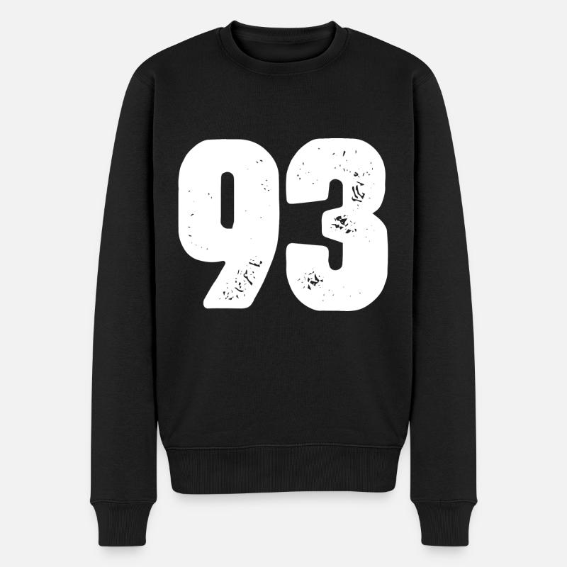 93 Maillot numéro - Pull Premium bio Homme - noir