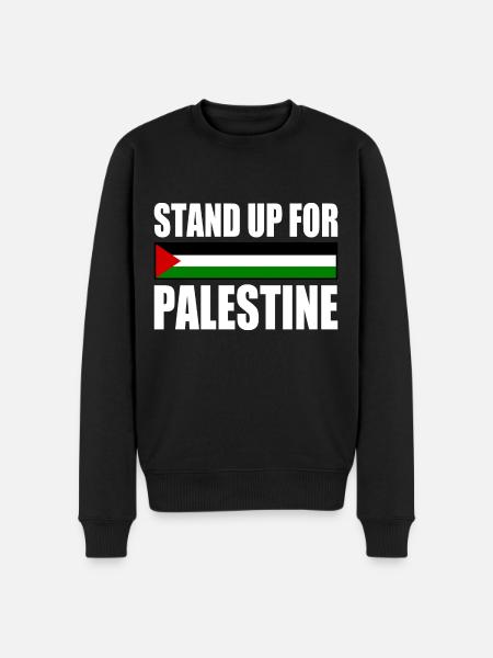 stand up for palestine - Men's Premium Organic Jumper - black