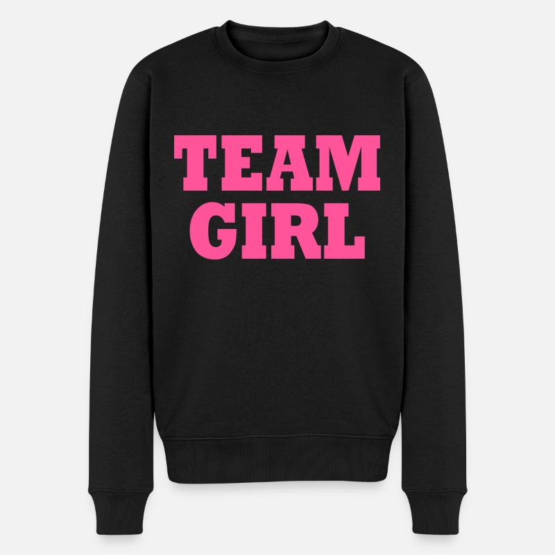 Team girl - Männer Premium Bio Pullover - Schwarz