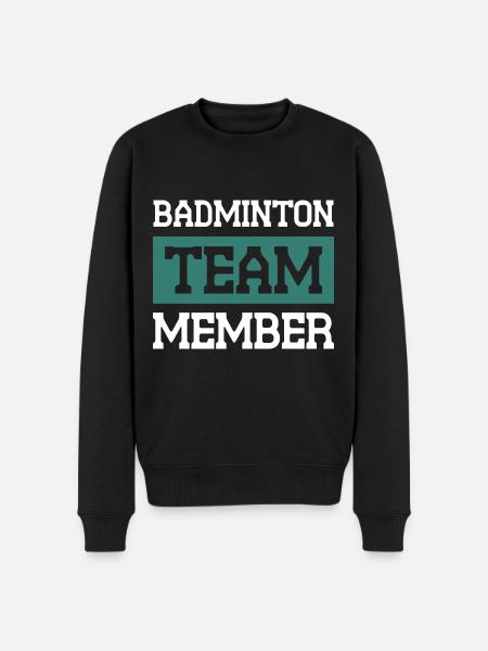 Badminton Team - Männer Premium Bio Pullover - Schwarz