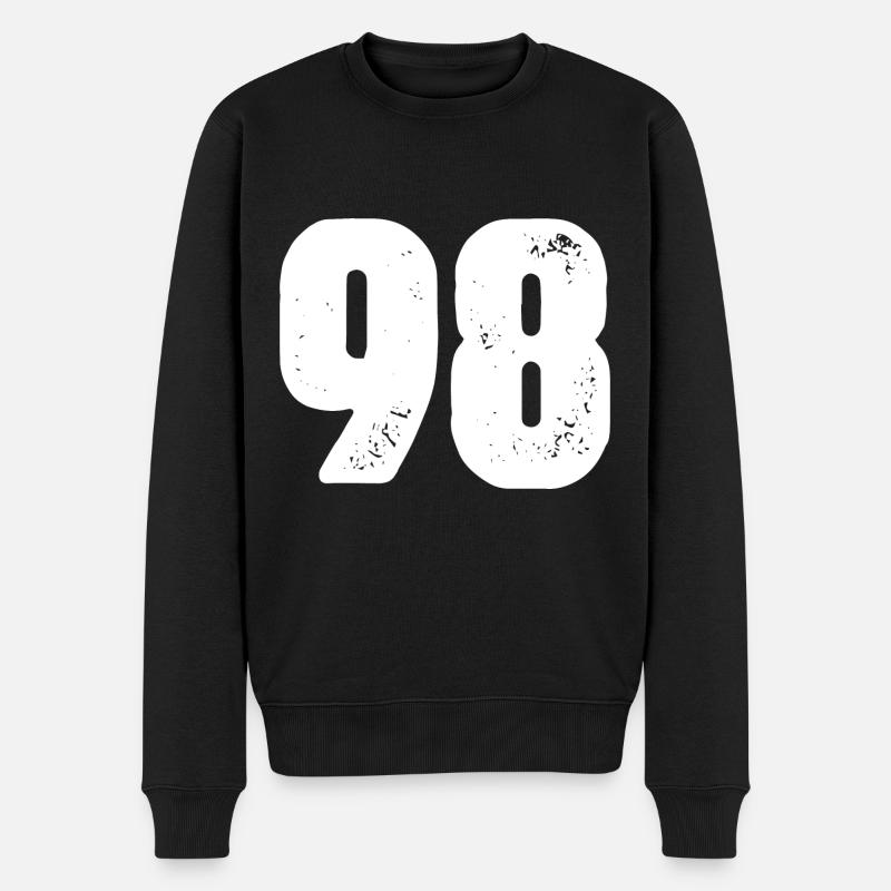 98 Numéro maillot - Pull Premium bio Homme - noir