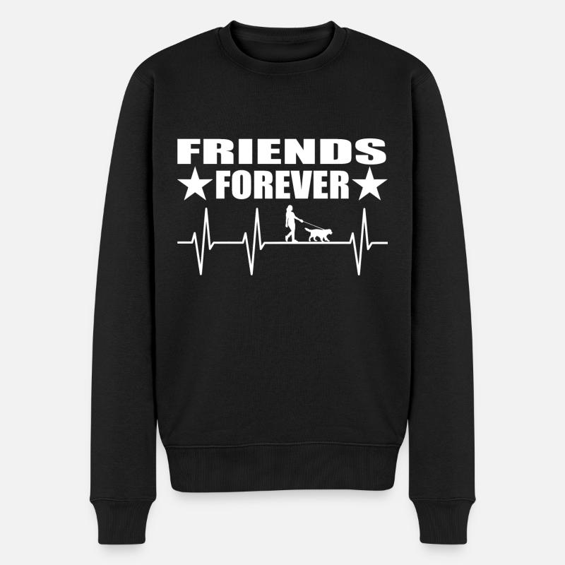 Hund - Männer Premium Bio Pullover - Schwarz