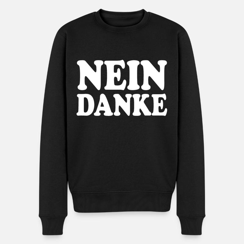 Nein danke - Männer Premium Bio Pullover - Schwarz