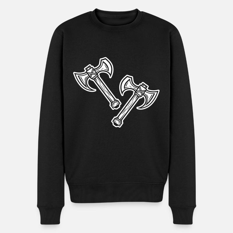 Axe Element - Men's Premium Organic Jumper - black