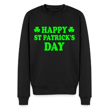 happy st patrick's day - Men's Premium Organic Jumper - black - Front - Nico (187cm)