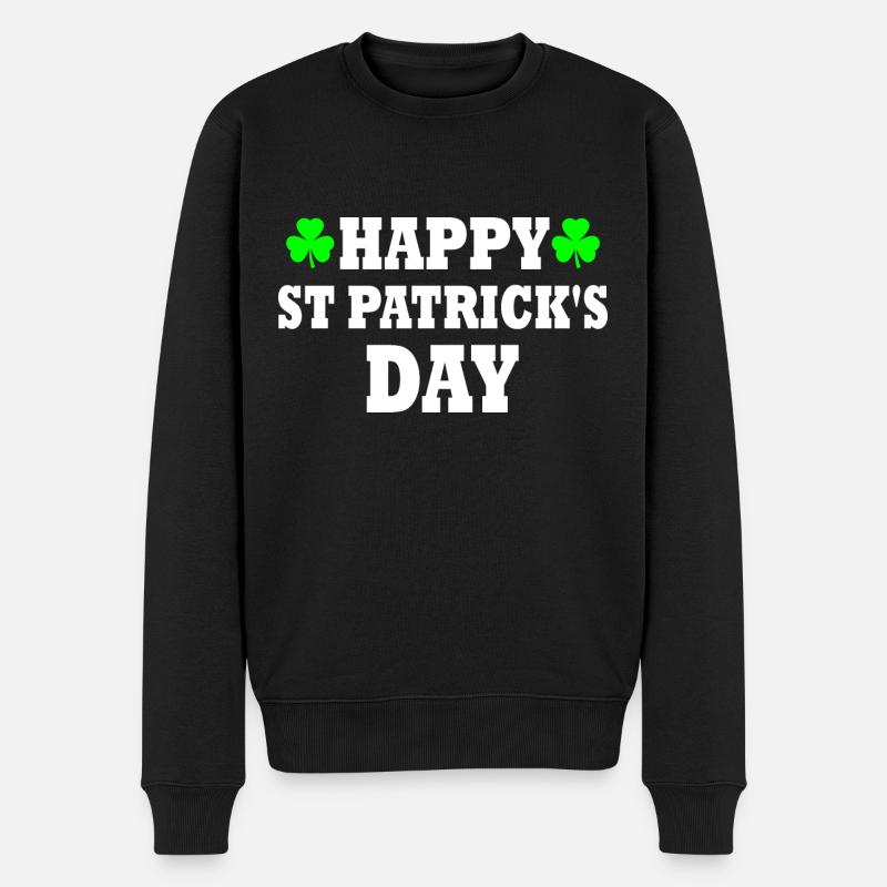 happy st patrick's day - Pull Premium bio Homme - noir