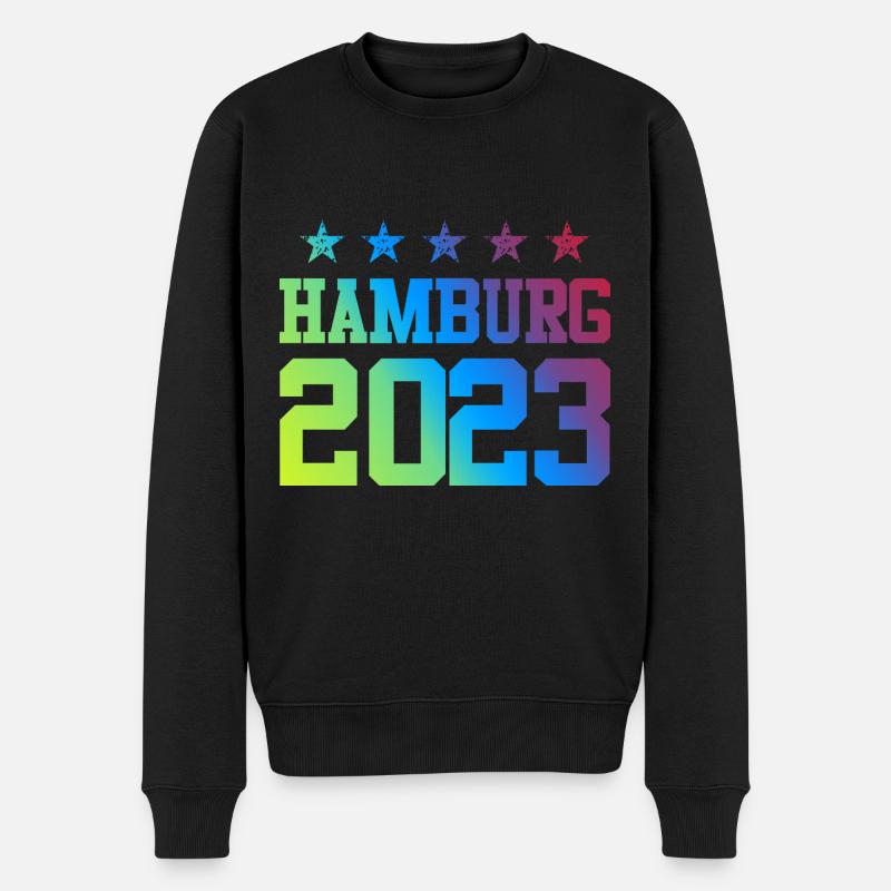 Hamburg 2023 - Männer Premium Bio Pullover - Schwarz