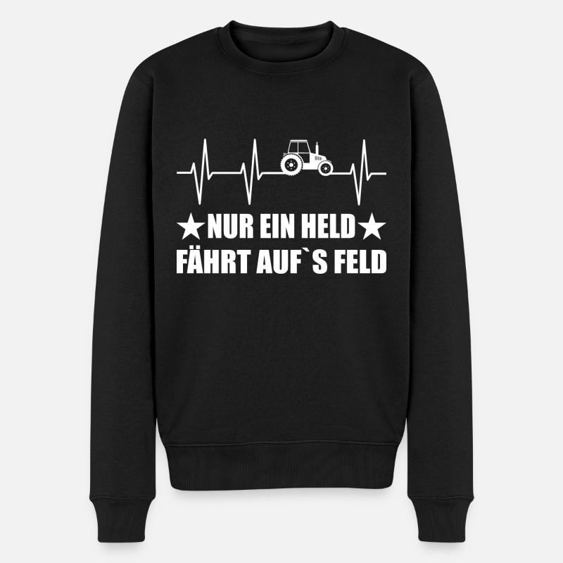 Traktor - Männer Premium Bio Pullover - Schwarz