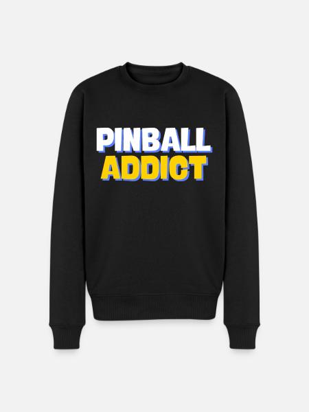 cool Pinball Addict lettering - Men's Premium Organic Jumper - black