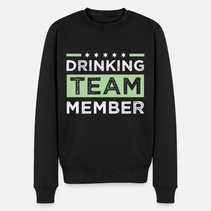 Drinking Team - Männer Premium Bio Pullover - Schwarz