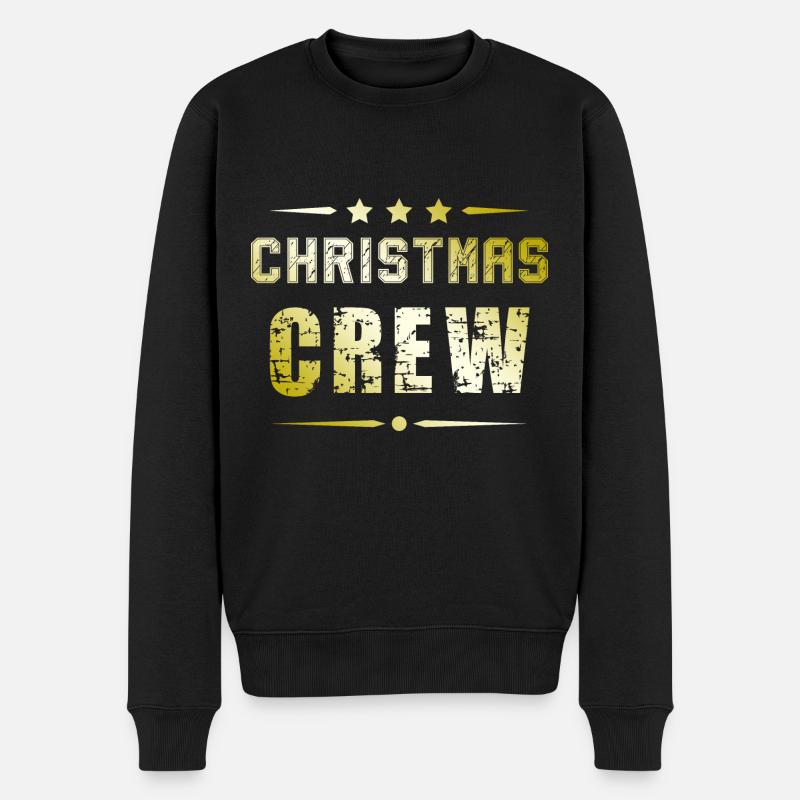 Christmas Crew - Männer Premium Bio Pullover - Schwarz