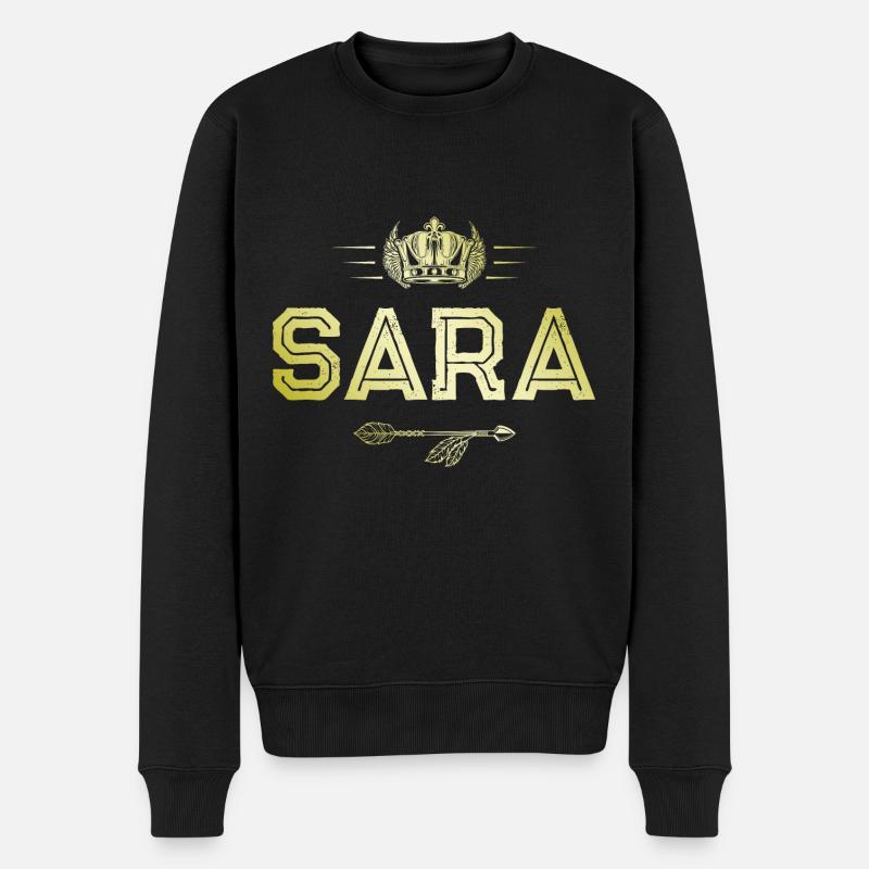 Sara - Männer Premium Bio Pullover - Schwarz