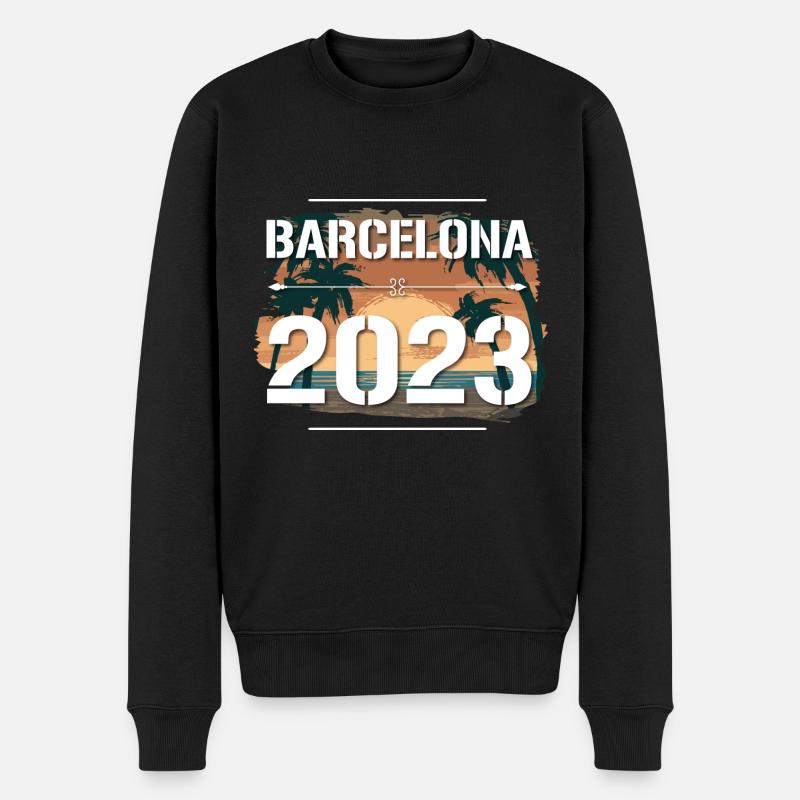Barcelone 2023 - Pull Premium bio Homme - noir