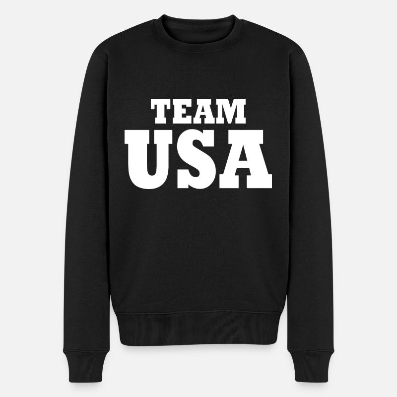 Team usa - Pull Premium bio Homme - noir