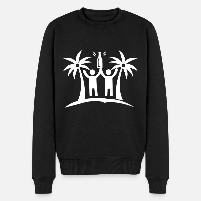 Palmen Party Team - Männer Premium Bio Pullover - Schwarz