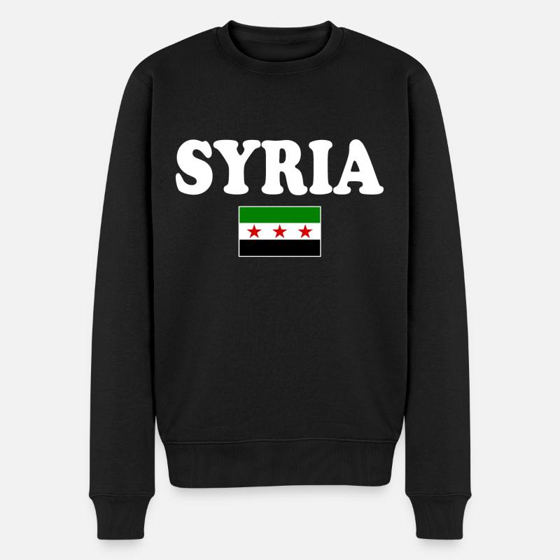 Drapeau de la Syrie - Pull Premium bio Homme - noir