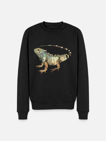 iguana - Men's Premium Organic Jumper - black
