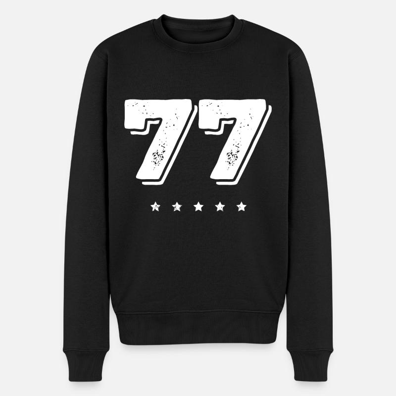 Maillot numéro 77 - Pull Premium bio Homme - noir