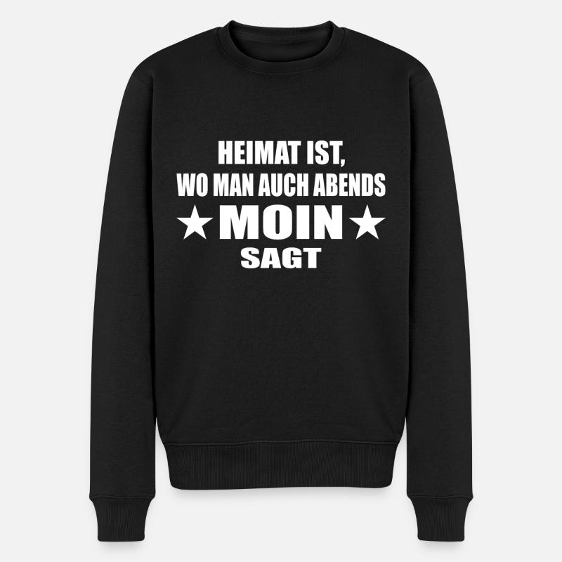 Moin - Männer Premium Bio Pullover - Schwarz