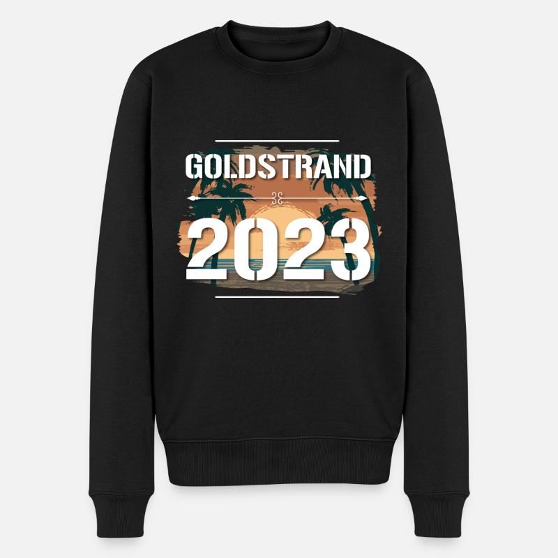 Goldstrand 2023 - Männer Premium Bio Pullover - Schwarz
