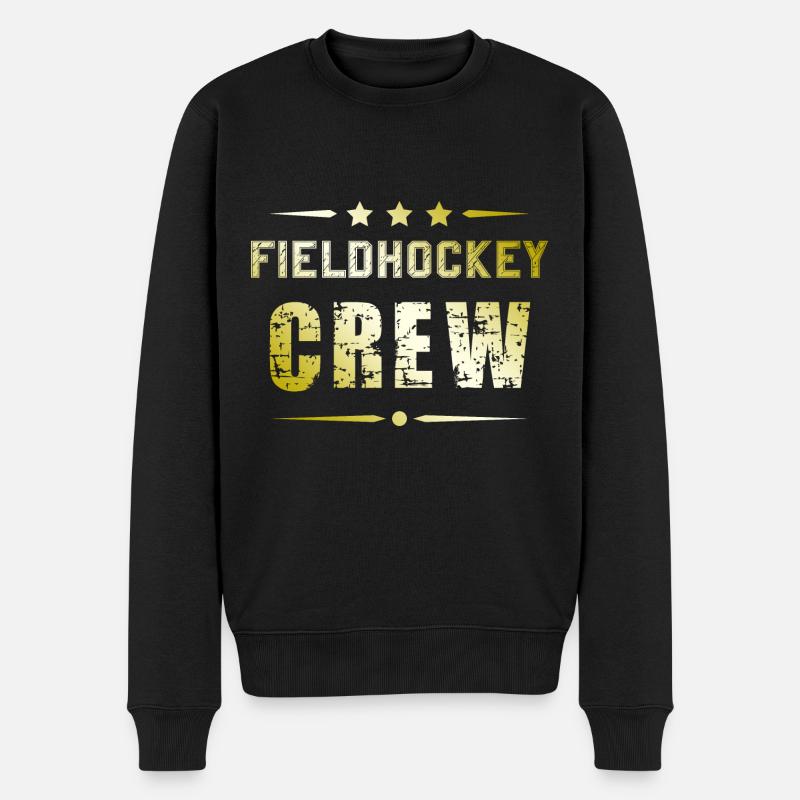 Fieldhockey Crew - Männer Premium Bio Pullover - Schwarz