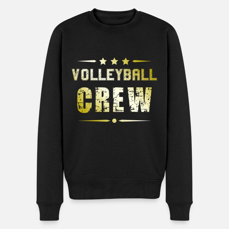 Volleyball Crew - Männer Premium Bio Pullover - Schwarz
