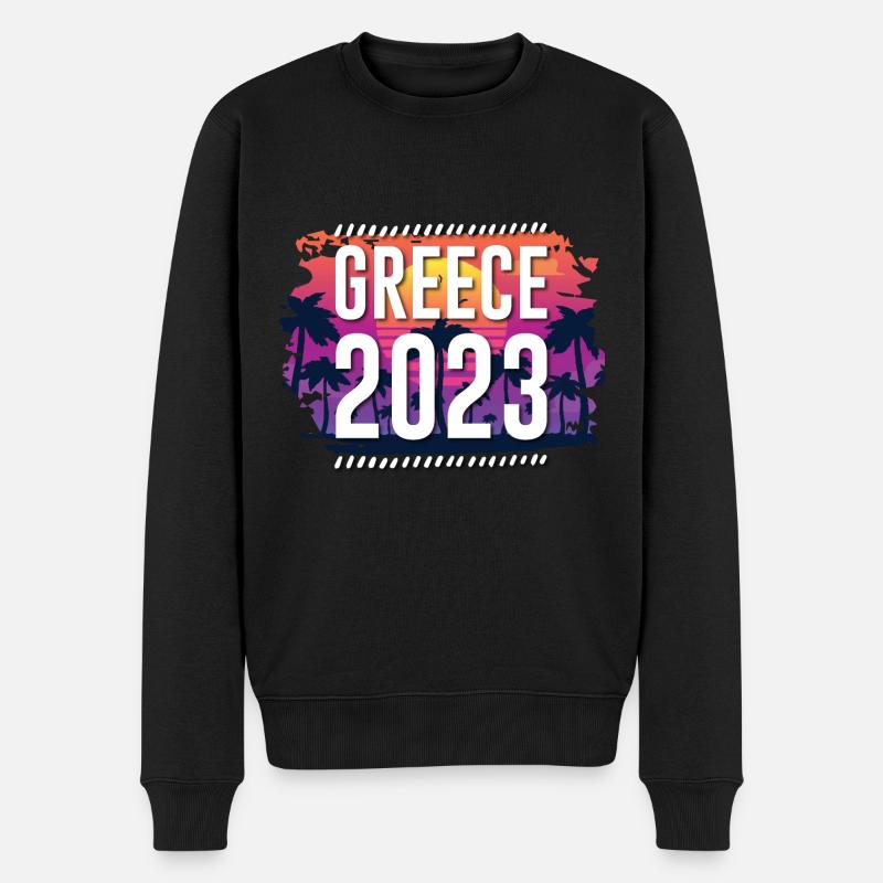 Greece 2023 - Men's Premium Organic Jumper - black