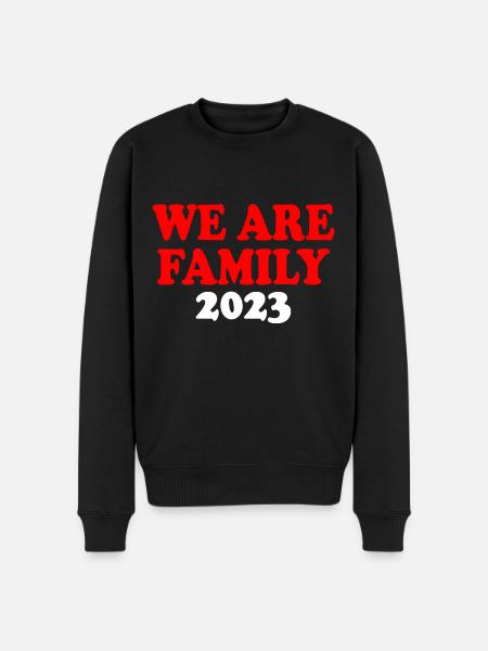 We are family - Men's Premium Organic Jumper - black