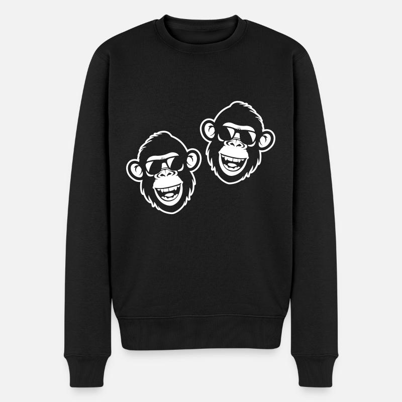 Singe Drôle Cool - Pull Premium bio Homme - noir