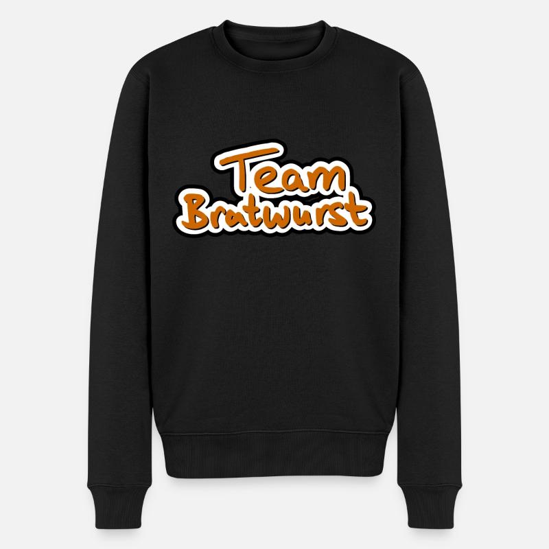 Team Bratwurst - Männer Premium Bio Pullover - Schwarz