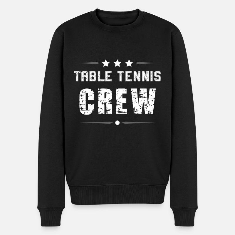Table Tennis Crew - Männer Premium Bio Pullover - Schwarz