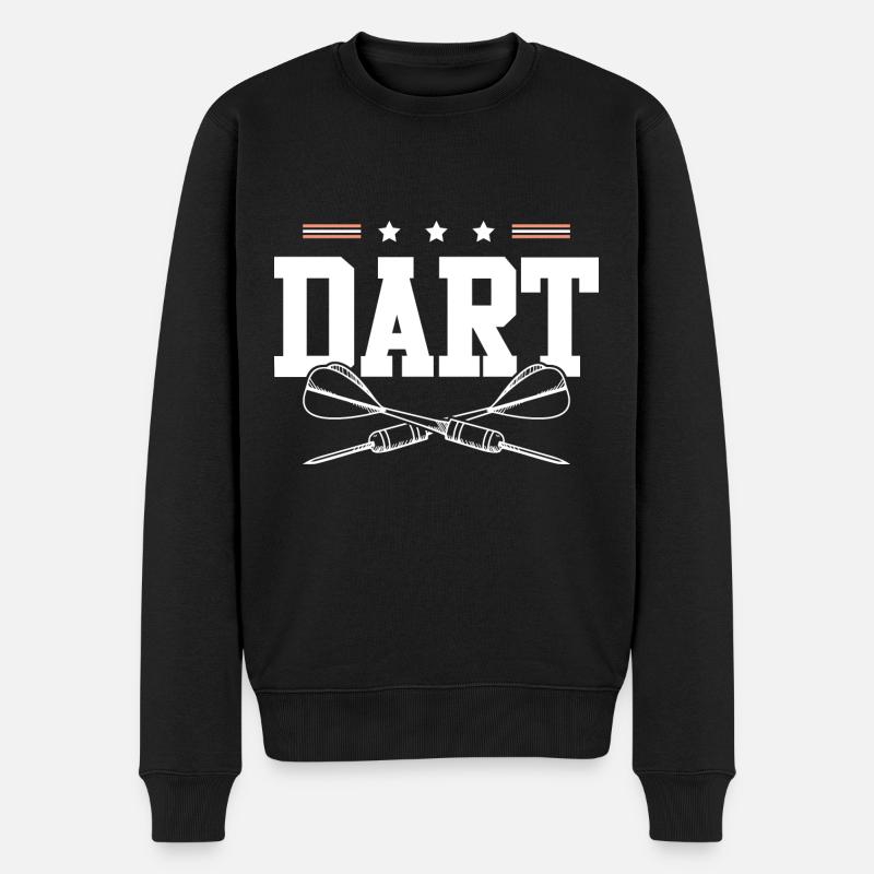 dart darts - Männer Premium Bio Pullover - Schwarz