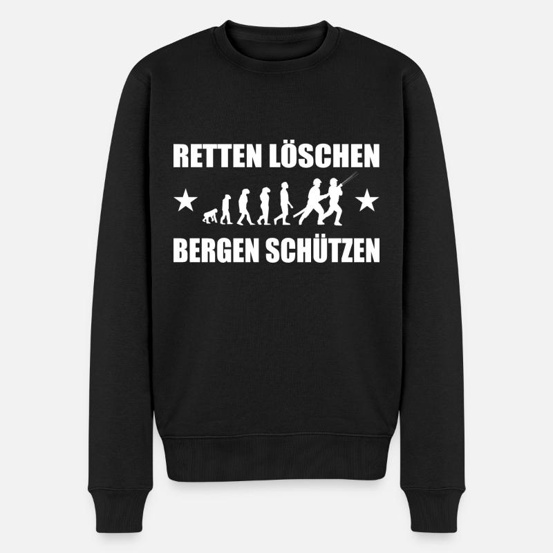 Feuerwehr - Männer Premium Bio Pullover - Schwarz