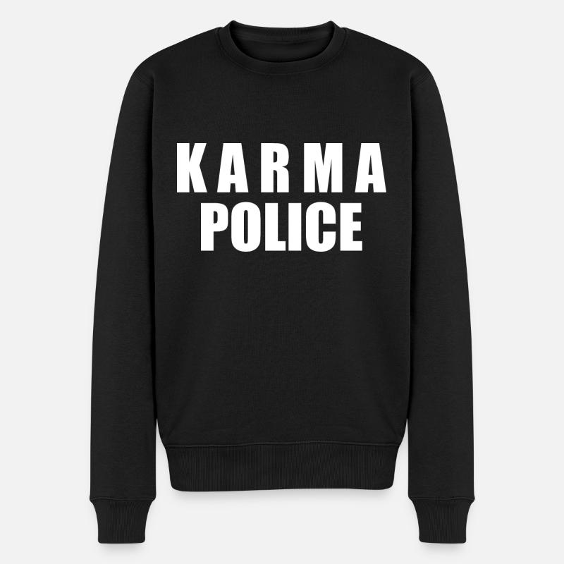 Karma police - Pull Premium bio Homme - noir