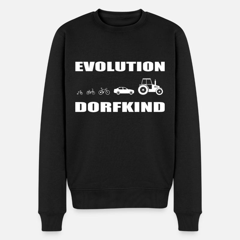 Dorfkind - Männer Premium Bio Pullover - Schwarz