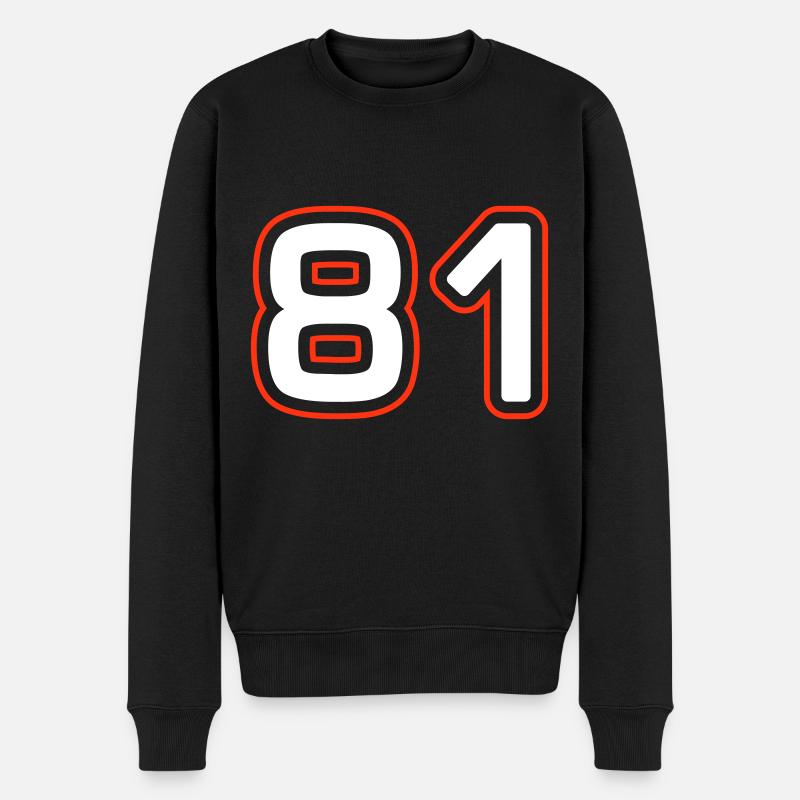 81 Zahl Symbol - Männer Premium Bio Pullover - Schwarz