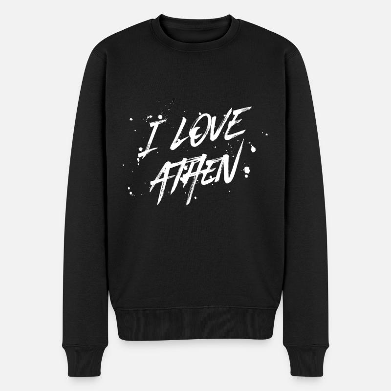 J’aime Athènes - Pull Premium bio Homme - noir