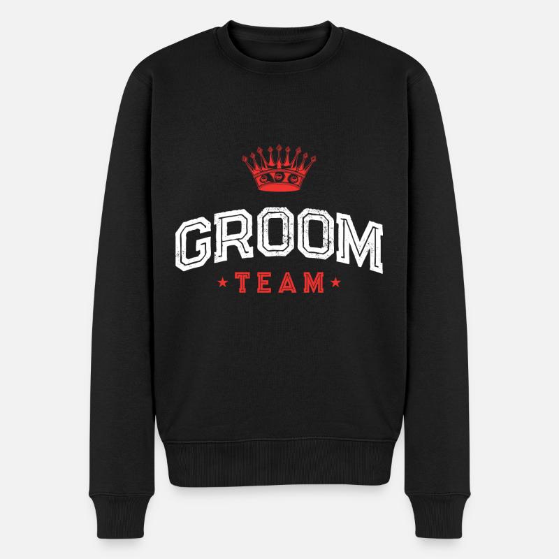 Groom Team - Männer Premium Bio Pullover - Schwarz