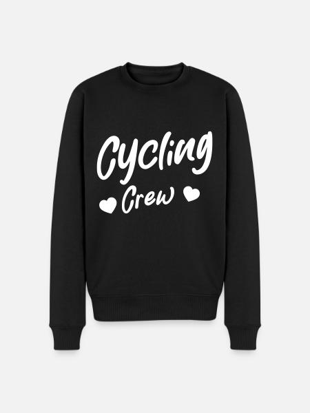 Cycling Crew Heart - Men's Premium Organic Jumper - black
