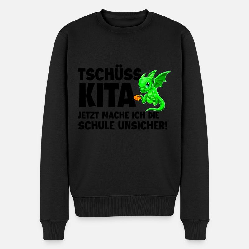 Schulanfang - Männer Premium Bio Pullover - Schwarz