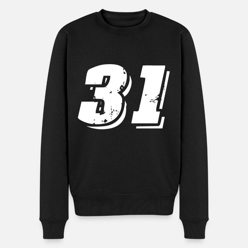 31 Symbole numérique - Pull Premium bio Homme - noir